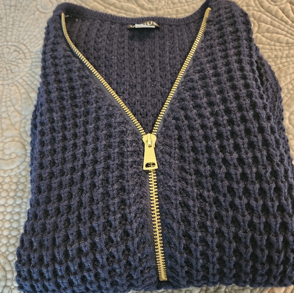 Zip front sweater